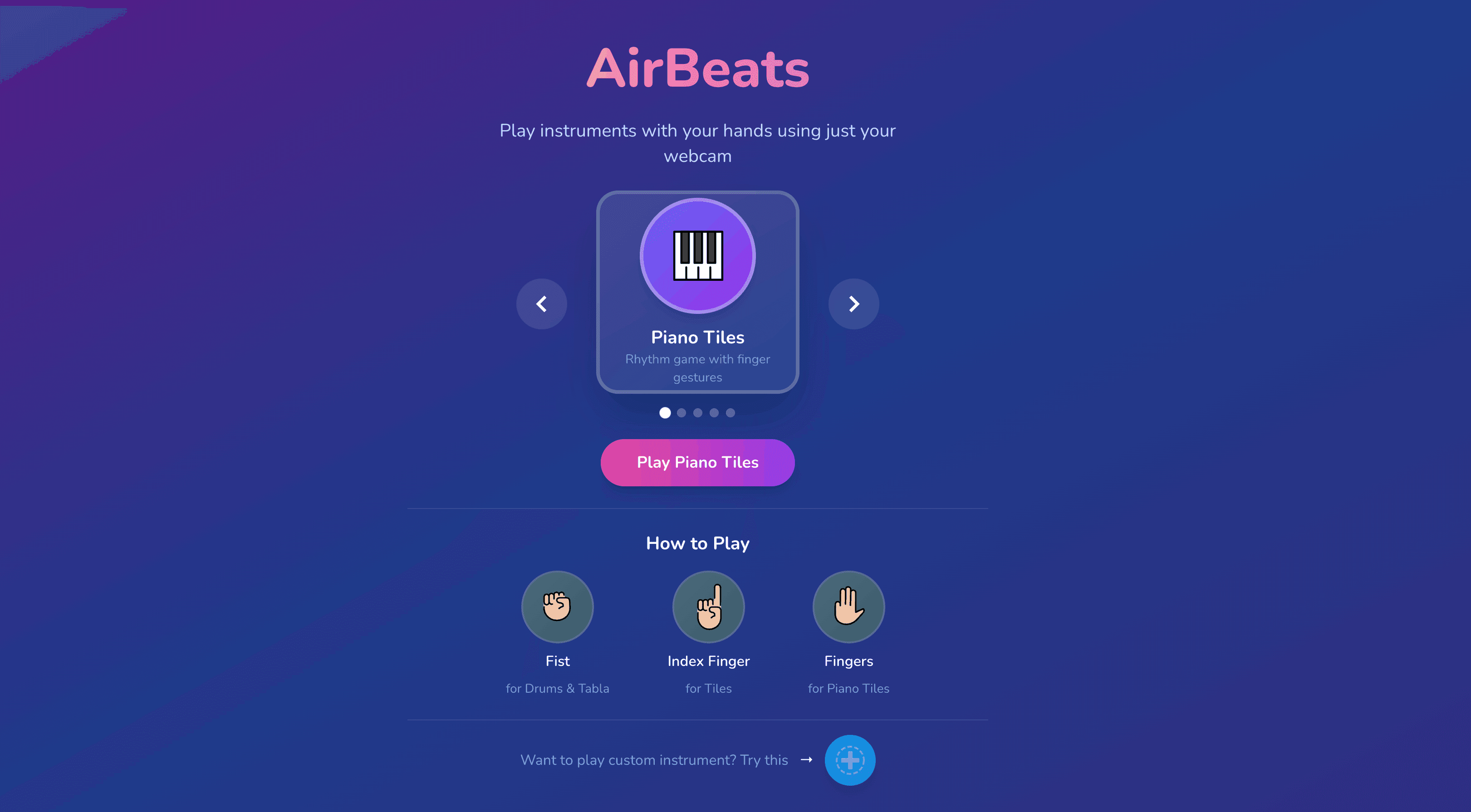 Cover image for AirBeats — Vision-Powered Music Platform